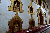 Ananda temple Bagan, Myanmar. Images of the life historical Buddha from birth to death of the circumambulatory corridors. 